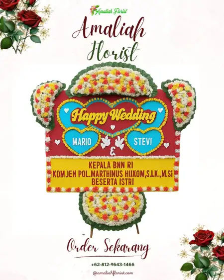 Papan Bunga Pernikahan Sukajaya Pidada